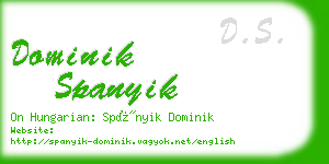 dominik spanyik business card